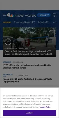 Anteprima del sito NBC 4 New York, media di Stati Uniti per articoli sponsorizzati