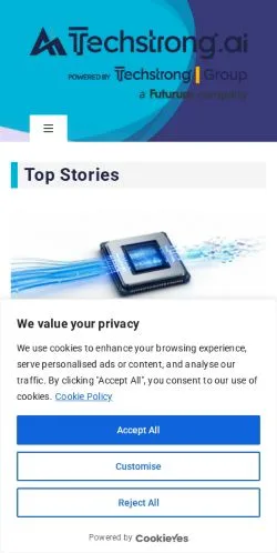 Forhåndsvisning av nettstedet Techstrong AI, medium fra USA for sponsede artikler