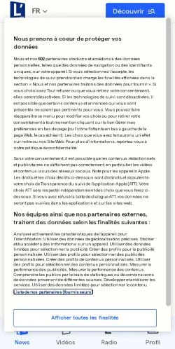 Vista previa del sitio L'essentiel, medio de Alemania para artículos patrocinados