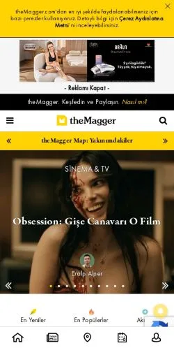 Forhåndsvisning av nettstedet TheMagger, medium fra Tyrkia for sponsede artikler