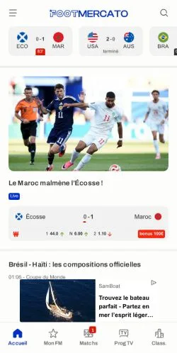 Anteprima del sito Foot Mercato, media di Francia per articoli sponsorizzati
