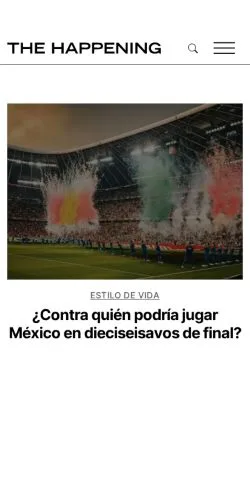 Anteprima del sito The Happening, media di Messico per articoli sponsorizzati
