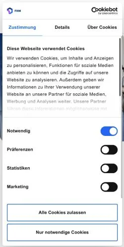 Podgląd witryny FHM.Hochschule, medium z kraju Niemcy do artykułów sponsorowanych