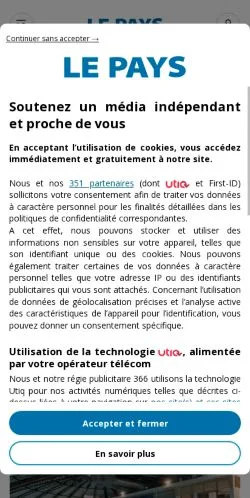 Anteprima del sito Le Pays Roannais, media di Francia per articoli sponsorizzati