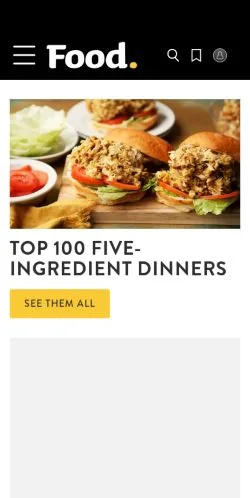 Preview of the Food website, a media outlet in United States for sponsored articles