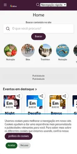 Voorbeeld van de site Ativo, medium uit Brazilië voor gesponsorde artikelen