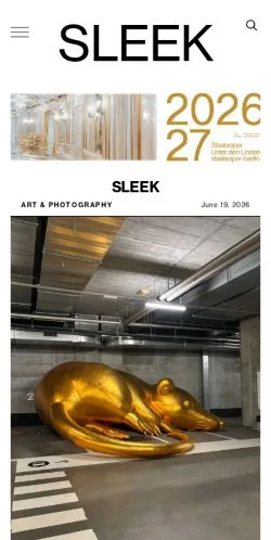 スポンサード記事向けのアメリカ合衆国メディア、Sleek Magazineのサイトプレビュー