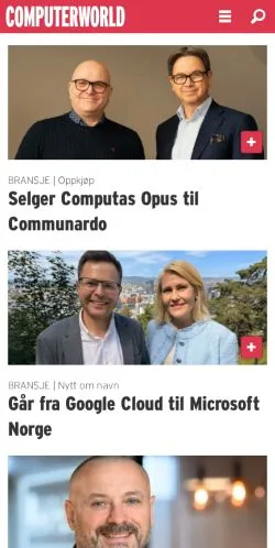 Forhåndsvisning af Computerworld, medie fra Norge til sponsorerede artikler