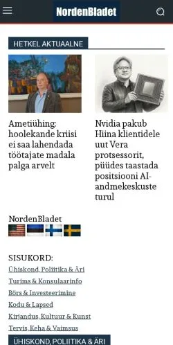 Anteprima del sito NordenBladet, media di Stati Uniti per articoli sponsorizzati