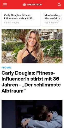 Anteprima del sito Faktastisch, media di Germania per articoli sponsorizzati