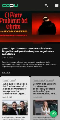 スポンサード記事向けのスペインメディア、COPUのサイトプレビュー