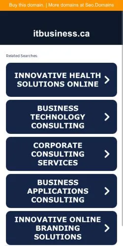 Podgląd witryny IT Business, medium z kraju Kanada do artykułów sponsorowanych
