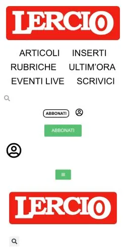 Vista previa del sitio Lercio, medio de Italia para artículos patrocinados