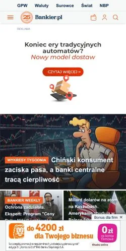 Anteprima del sito Bankier, media di Polonia per articoli sponsorizzati