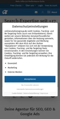 Anteprima del sito Search Agentur München, media di Germania per articoli sponsorizzati