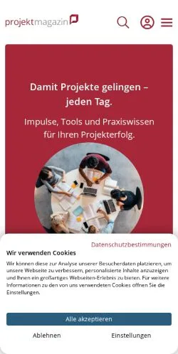 Anteprima del sito Projektmagazin, media di Germania per articoli sponsorizzati