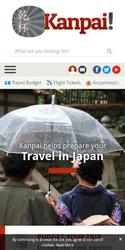 Anteprima del sito Kanpai Japan, media di Stati Uniti per articoli sponsorizzati