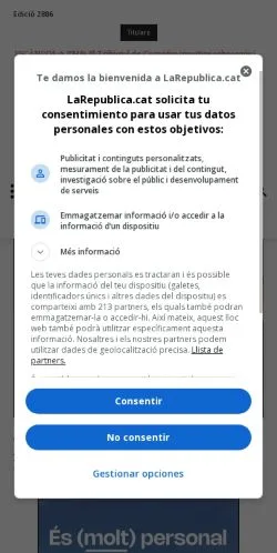 Podgląd witryny LaRepublica, medium z kraju Hiszpania do artykułów sponsorowanych