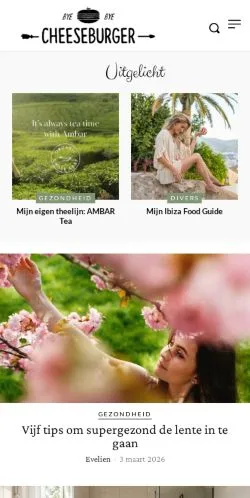 스폰서 기사용 벨기에 매체 Bye Bye Cheeseburger 사이트 미리보기