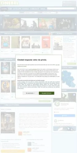 Anteprima del sito Cinebel, media di Belgio per articoli sponsorizzati