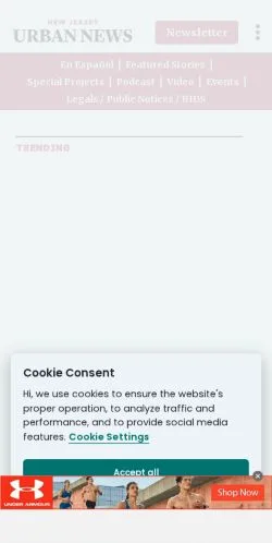 Anteprima del sito NJ Urban News, media di Stati Uniti per articoli sponsorizzati