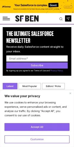 Forhåndsvisning af Salesforce Ben, medie fra Storbritannien til sponsorerede artikler