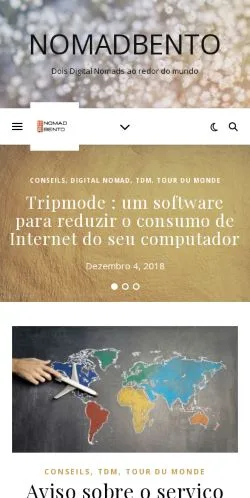 Anteprima del sito Nomadbento, media di Portogallo per articoli sponsorizzati