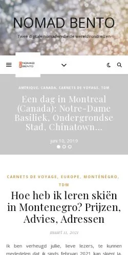 Anteprima del sito Nomad Bento, media di Paesi Bassi per articoli sponsorizzati