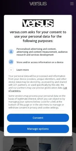 スポンサード記事向けのフランスメディア、Versusのサイトプレビュー