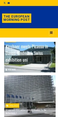 スポンサード記事向けのイギリスメディア、The European Morning Postのサイトプレビュー