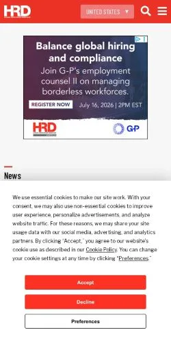 Sponsorlu makaleler için Amerika Birleşik Devletleri medyası HCAMag sitesinin önizlemesi