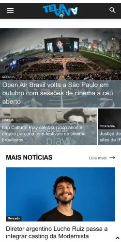 Anteprima del sito Tela Viva News, media di Brasile per articoli sponsorizzati