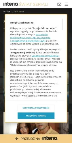 Anteprima del sito Świat Seriali, media di Polonia per articoli sponsorizzati