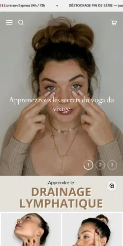 Anteprima del sito Yoga Visage, media di Francia per articoli sponsorizzati