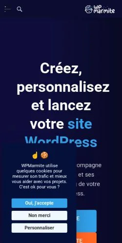 スポンサード記事向けのフランスメディア、WPMarmiteのサイトプレビュー