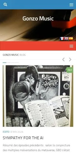 Anteprima del sito Gonzo Music, media di Francia per articoli sponsorizzati