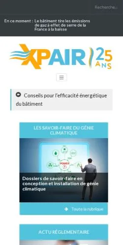 Aperçu du site Xpair Conseils, média de France pour articles sponsorisés
