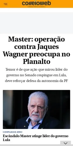 스폰서 기사용 브라질 매체 CorreioWeb Brasília 사이트 미리보기