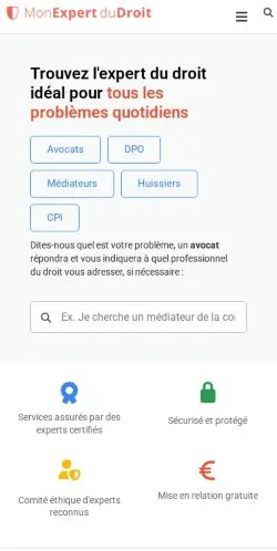 Anteprima del sito Mon Expert Du Droit, media di Francia per articoli sponsorizzati