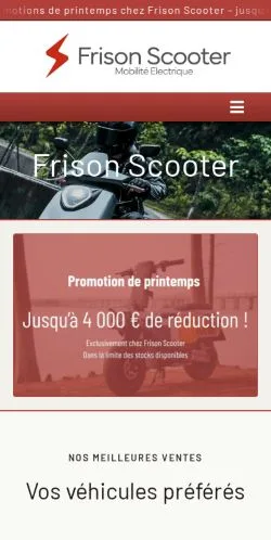 スポンサード記事向けのフランスメディア、Frison Scooterのサイトプレビュー