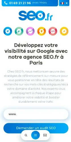 Aperçu du site Agence SEO Paris, média de France pour articles sponsorisés