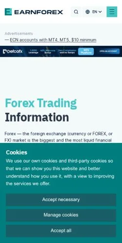 Forhåndsvisning af EarnForex, medie fra USA til sponsorerede artikler