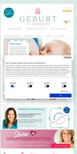 Anteprima del sito Geburt in Hamburg, media di Germania per articoli sponsorizzati