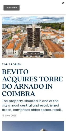 스폰서 기사용 미국 매체 Iberian Property 사이트 미리보기