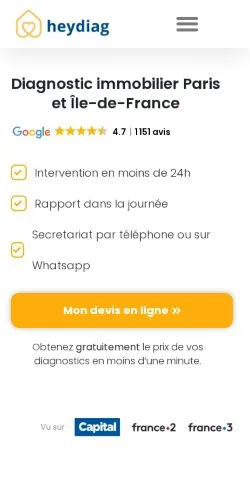 Anteprima del sito Heydiag, media di Francia per articoli sponsorizzati