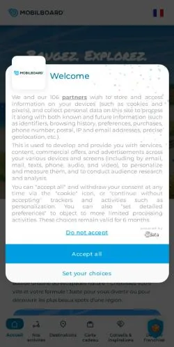 Anteprima del sito Mobilboard, media di Francia per articoli sponsorizzati