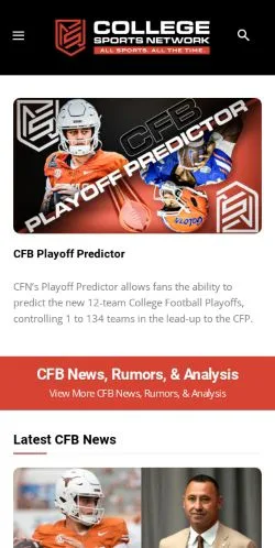 Anteprima del sito College Sports Network, media di Stati Uniti per articoli sponsorizzati