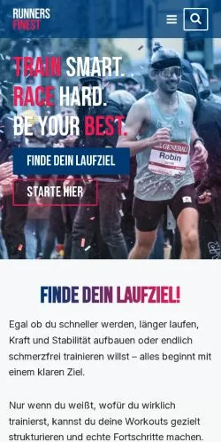 스폰서 기사용 독일 매체 Runnersfinest 사이트 미리보기
