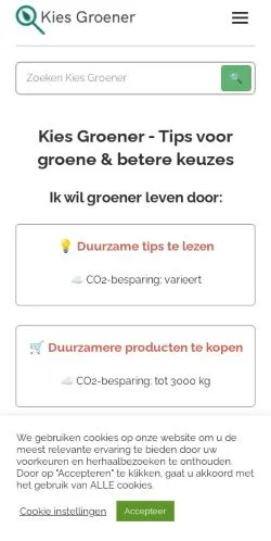 Podgląd witryny Kies Groener, medium z kraju Holandia do artykułów sponsorowanych