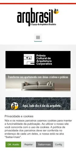 Podgląd witryny O espaço da arquitetura brasileira, medium z kraju Brazylia do artykułów sponsorowanych